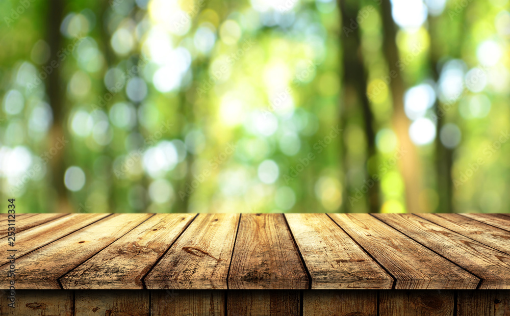 Empty wooden table background Empty wooden table background