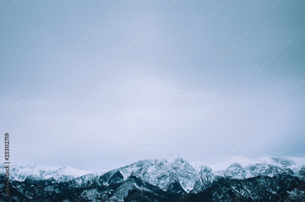 Zakopane mountains and blue sky