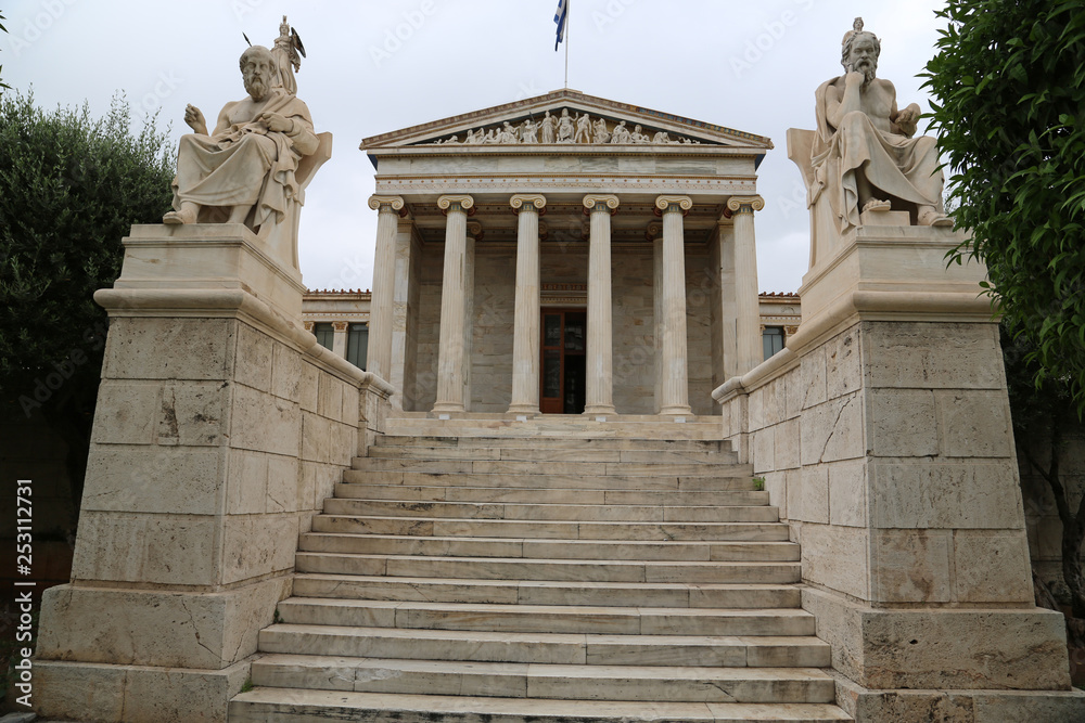 Main building of the Academy of Athens in Greece