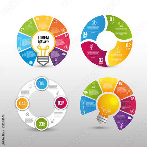 set infographic business report information