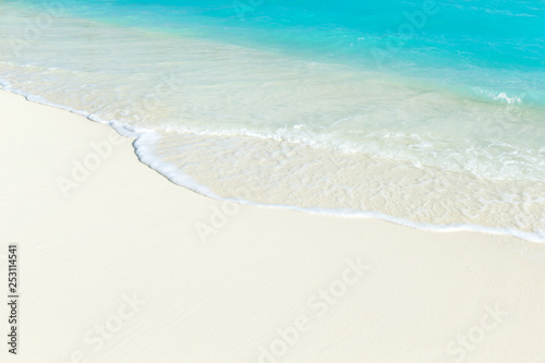  Maldives island with white sandy beach and sea © Pakhnyushchyy