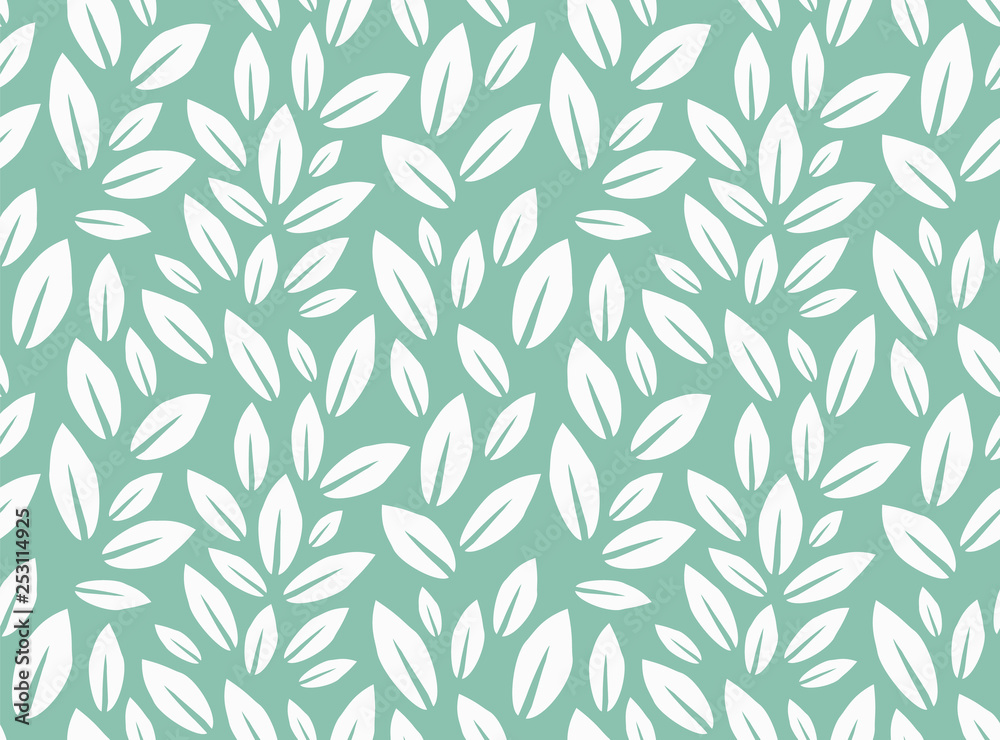 Leaves Pattern. Endless Background. Seamless