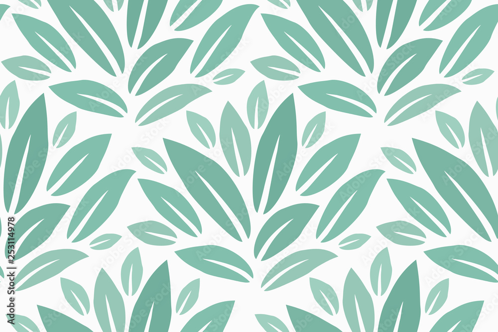 Leaves Pattern. Endless Background. Seamless Leaves Pattern. Endless Background. Seamless