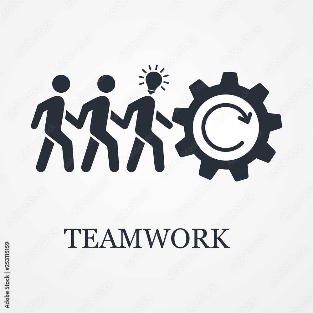 Teamwork vector icon sign symbol. Teamwork vector icon sign symbol.