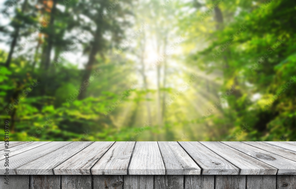 Empty wooden table background