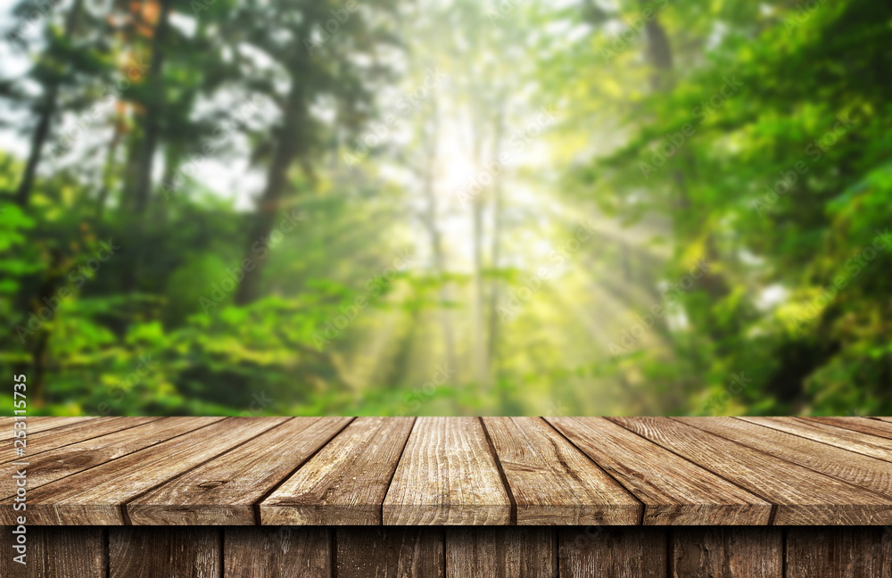 Empty wooden table background Empty wooden table background
