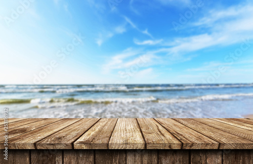 Empty wooden table background