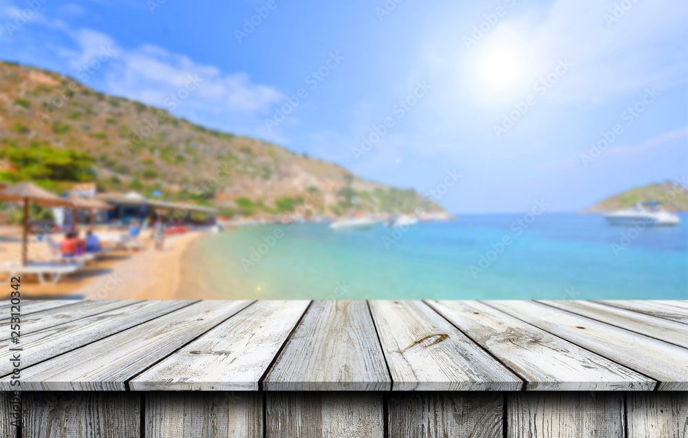 Obraz premium Empty wooden table background