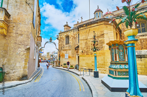 Historical College street, Rabat, Malta photo