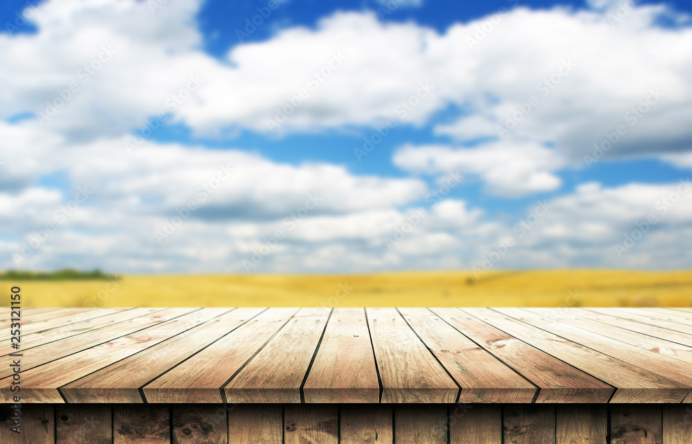 Empty wooden table background Empty wooden table background