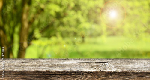 Empty wooden table background