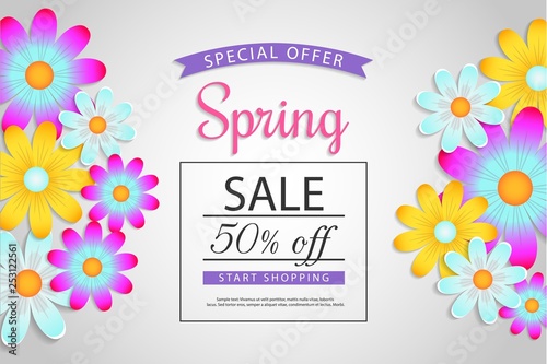 Spring sale (off, discount, vaucher, brochure)
