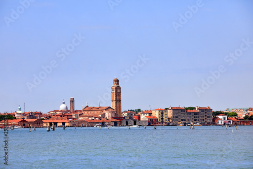 View of Venice. Beautiful Italian city with canals and historic architecture