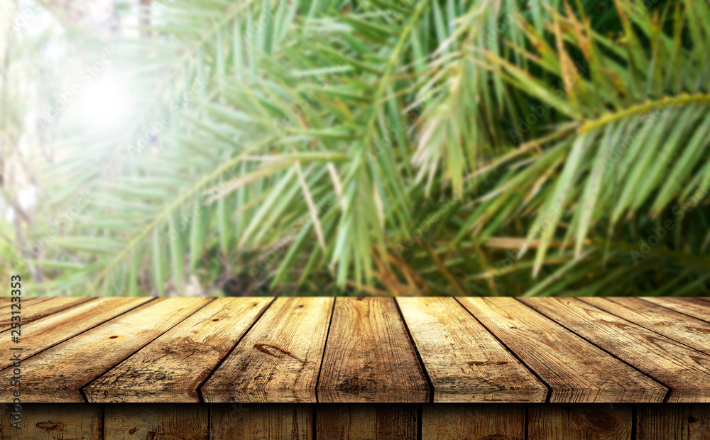 Empty wooden table background