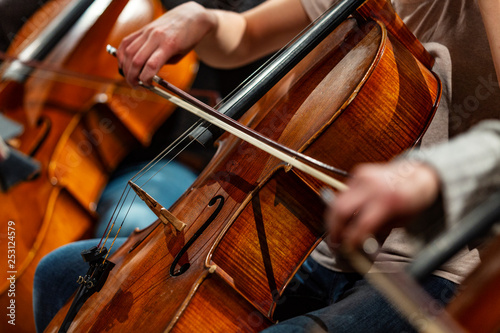 Orchestra Cello Players Background