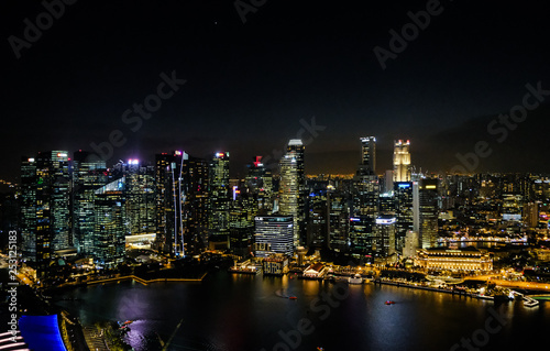 View at Singapore City Skyline, night landscape  © Igor Luschay