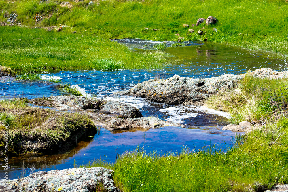 Water Creeks in Meadows in Central California Water Creeks in Meadows in Central California