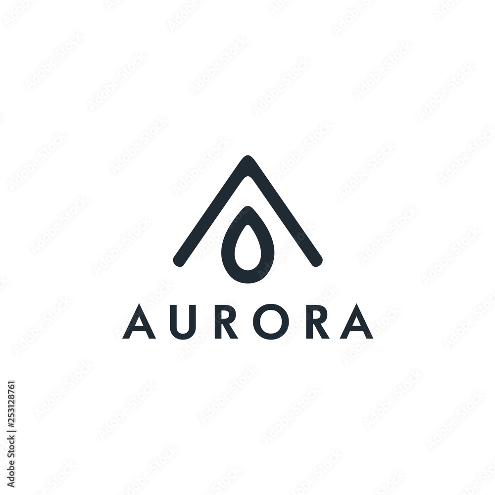 Unique modern creative minimal fashion brands black and white color A initial based letter icon logo.