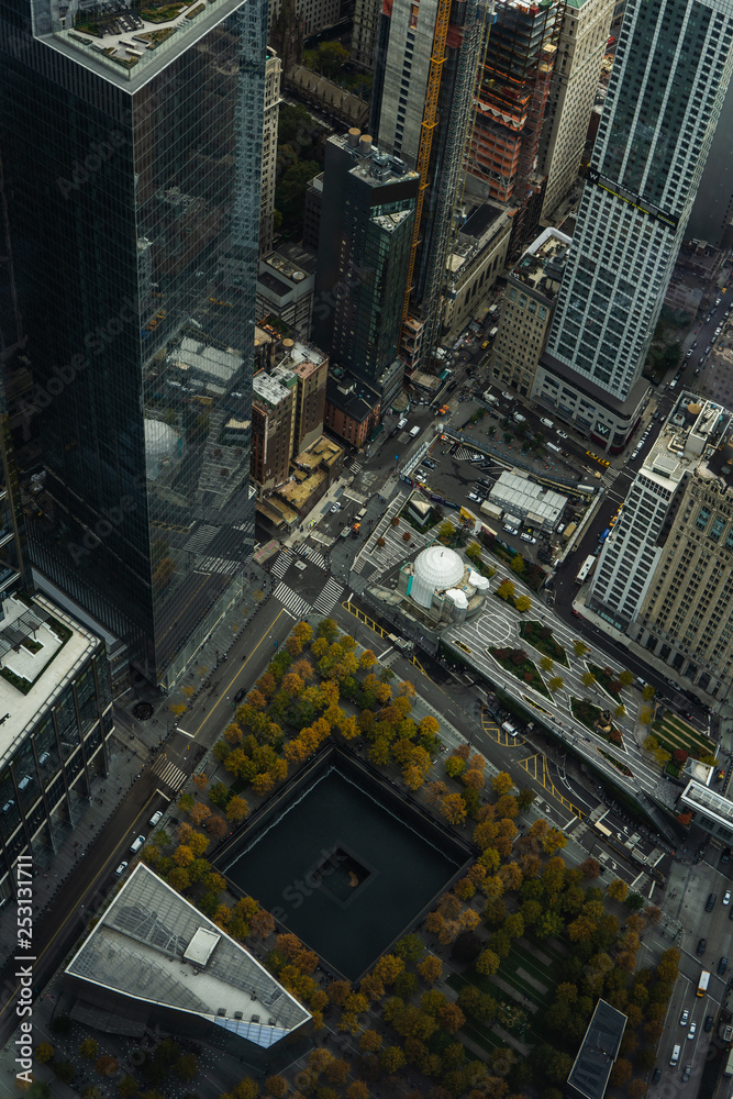 Aerial View of NYC Ground Zero