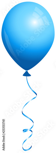 Einzelner Blauer Luftballon