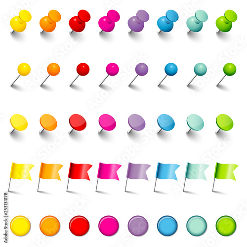 Set Pins, Nadeln, Flaggen & Magnete Schatten