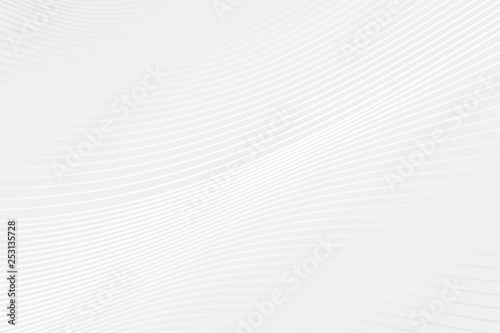 Abstract vector curve pattern. Grey and white gradient wave background. Illustration for design, presentation, sample, decoration, web, concept © Elizaveta Mukhina