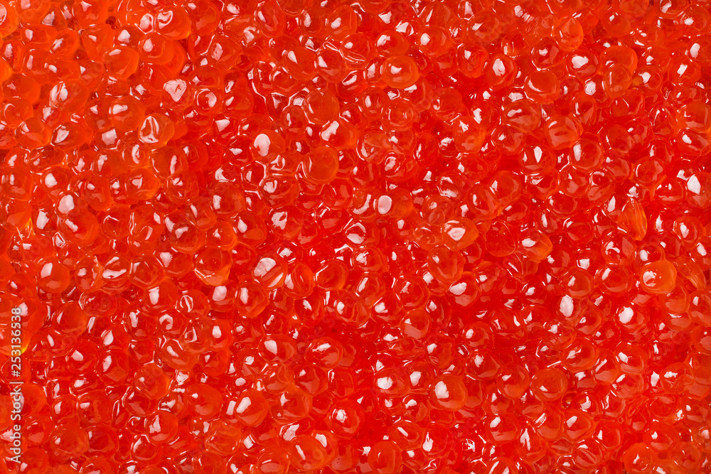 Fresh red salmon keta caviar close up Fresh red salmon keta caviar close up
