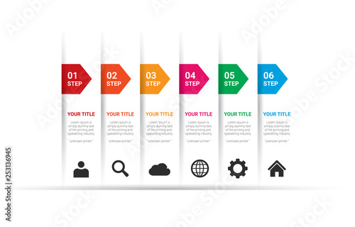 Business data visualization infogrpahic. Abstract  steps and options. Vector business template for presentation