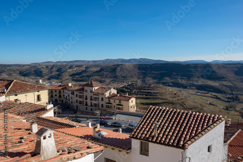 Viewpoint to the town of Morella in the maestrazgo