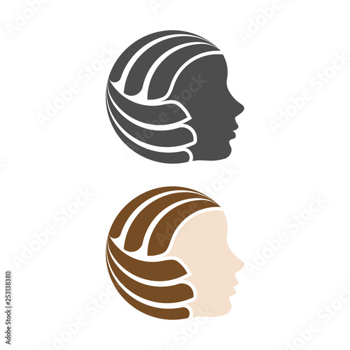 Woman face volleyball