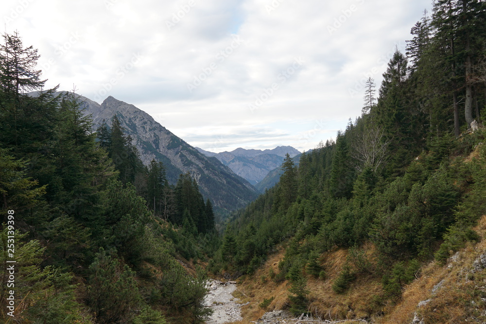 Naklejka premium Hiking alps Germany Europe, Hochplatte, Mountain View