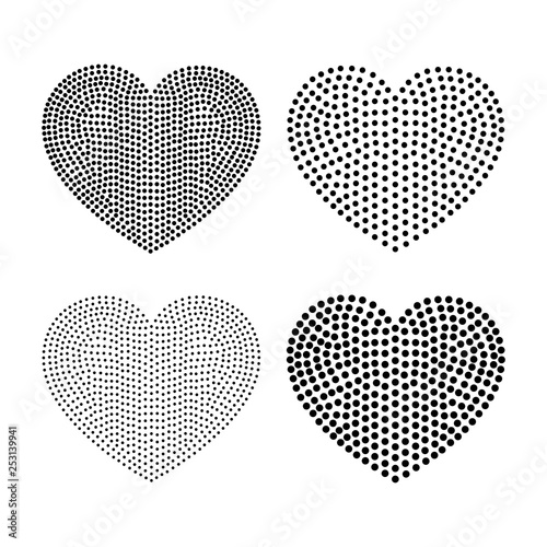6 inch wide heart-shaped blackline for rhinestones or studs.