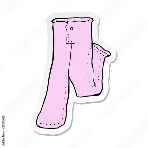 sticker of a cartoon pair of pink pants