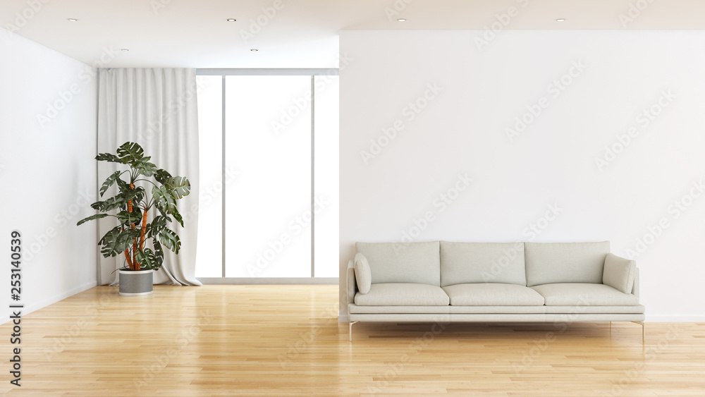 Fototapeta premium large luxury modern bright interiors room illustration 3D rendering