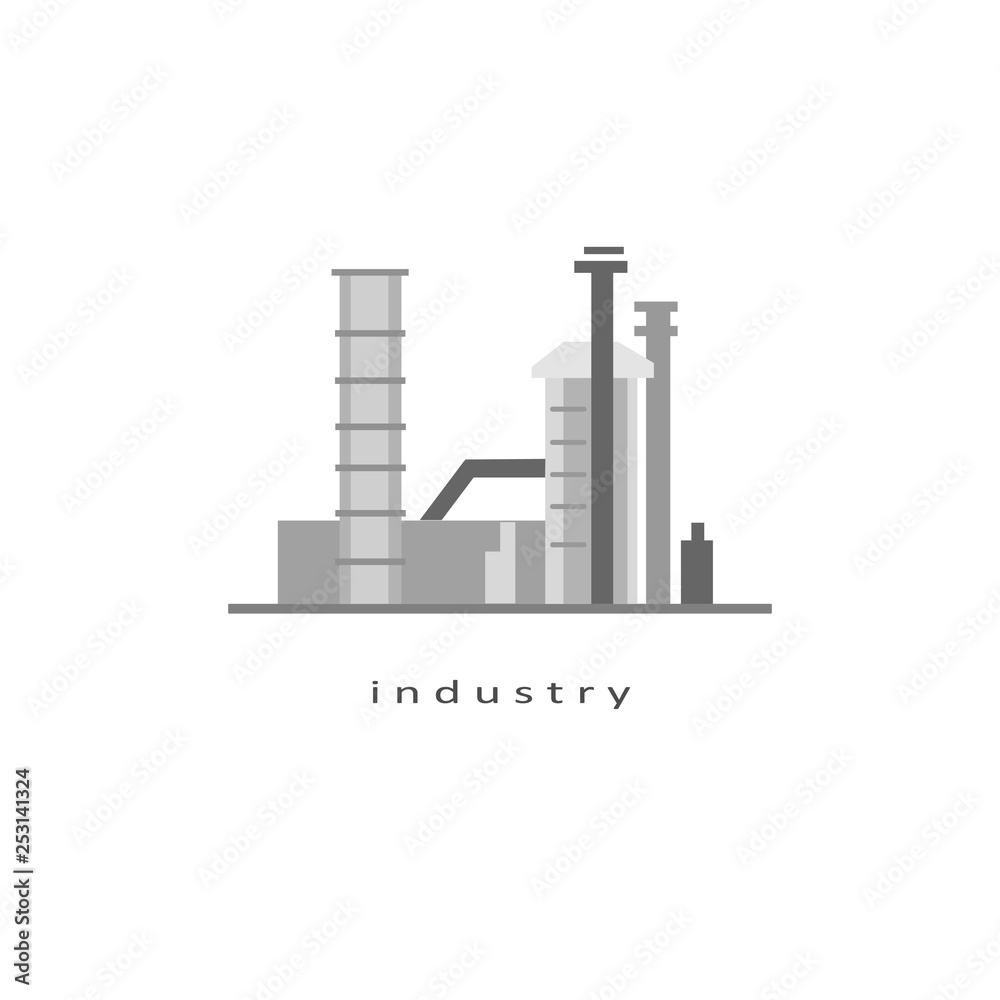 Image of industrial premises. Suitable for creating corporate identity, logo, advertising