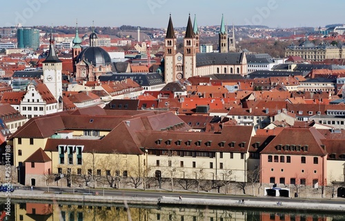 Würzburg, Altstadt, Blick vom Festungsberg photo