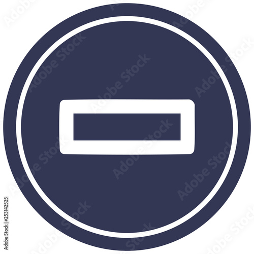 Free Download subtraction symbol circular icon - GFXLoad