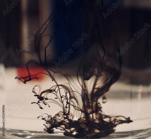 Ink in glass