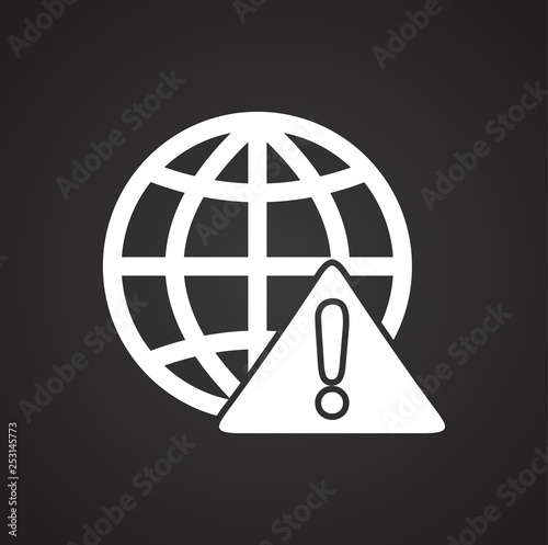 Virus attack icon on background for graphic and web design. Simple vector sign. Internet concept symbol for website button or mobile app.