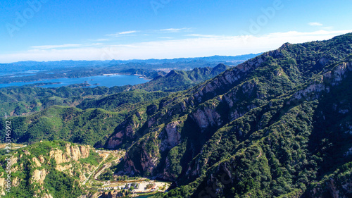 above,aerial view,beautiful,beijing,blue,china,climbing,clouds,destinations,drone,europe,famous,forest,green,hiking,hill,journey,lake,landscape,leisure,miyun,mount,mountain,mountains,natural,nature,ou