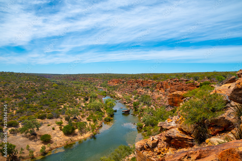 View from Hawks Head Lookout in Kalbarri National Park Western Australia