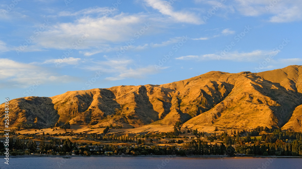 Sunrise over the hills, Wanaka, Otago, New Zealand