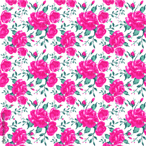 roses vector floral background pattern floral nature illustration © OhMariaMaria
