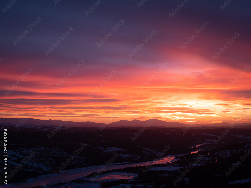 Mountain sunset