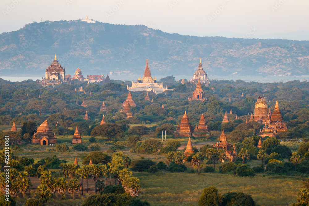 The Temples and Pagodas of Bagan (Pagan) seen from above , Mandalay, Myanmar