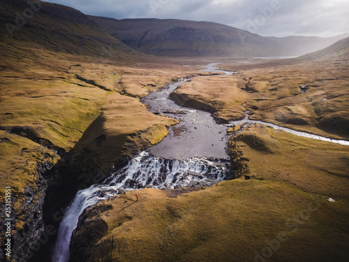 Hidden Waterfall in the Faroe Islands