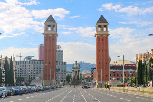 Torres Venecianes or Venetian towers in Barcelona, shoot in June 2018