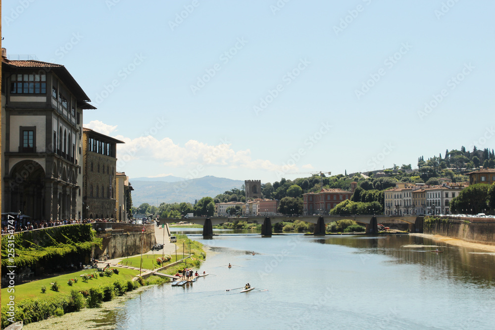 buildings above the river in florence