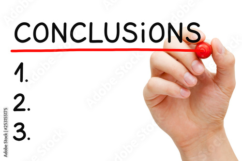 Fotografi Handwritten Conclusions Blank List Concept
