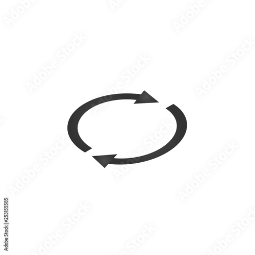 Two arrows curved into a ci...